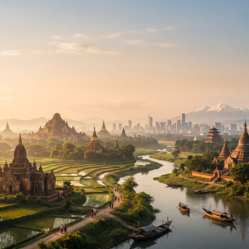 Vista de Asia 12 Países para viajeros con eSIM de datos