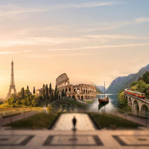 Vista de Europa para viajantes com eSIM de dados