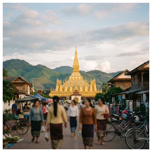Vista de Laos para viajeros con eSIM de datos