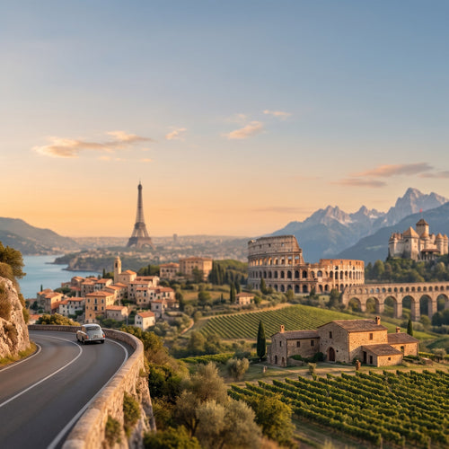 Vista de Europa para viajantes com eSIM de dados