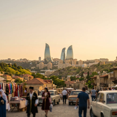 Vista de Azerbaiyán para viajeros con eSIM de datos
