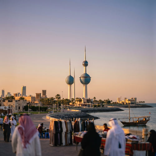 Vista de Kuwait para viajeros con eSIM de datos