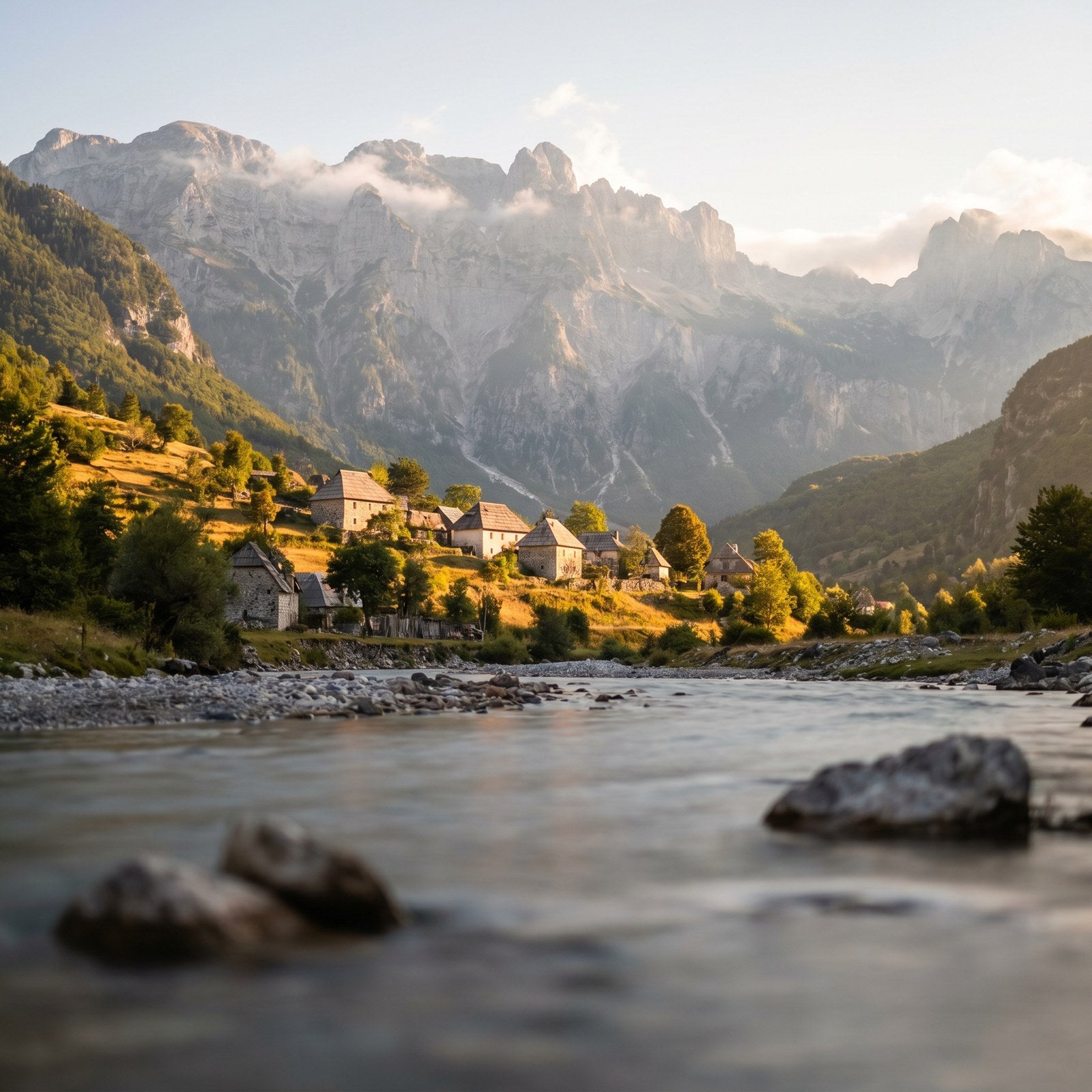 Atardecer en Albania, conectado con datos móviles sin roaming