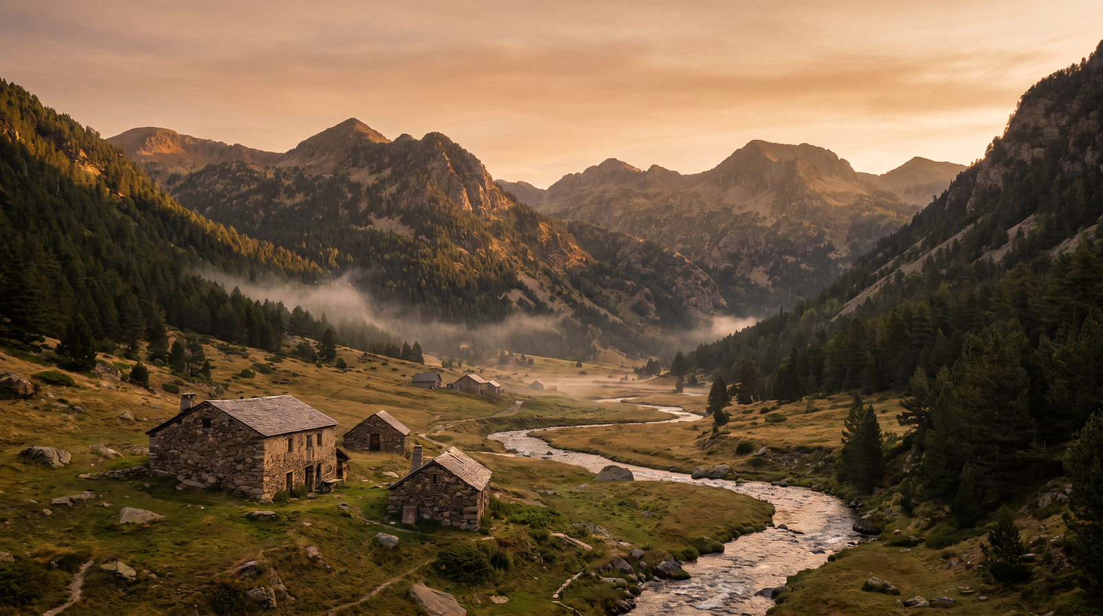 Paisaje de Andorra con cobertura 4G/5G de la eSIM de PuraSIM