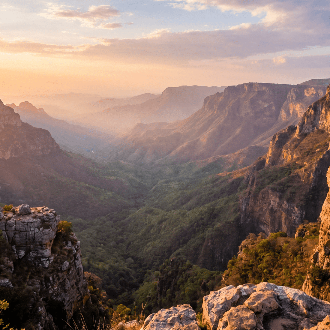 Paisaje de Angola con cobertura 4G/5G de la eSIM de PuraSIM