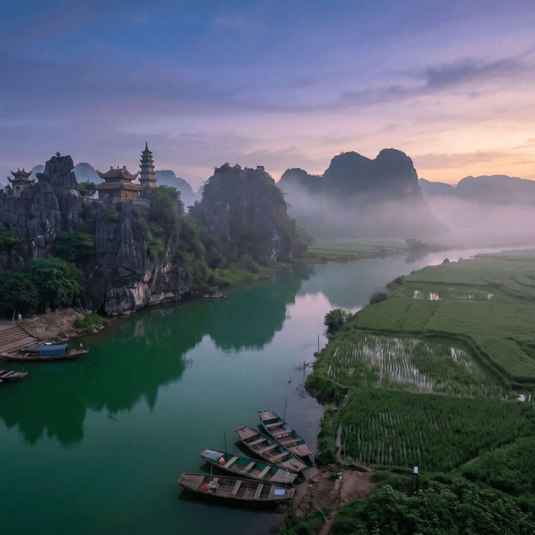 Atardecer en Asia 20 Países Plus, conectado con datos móviles sin roaming