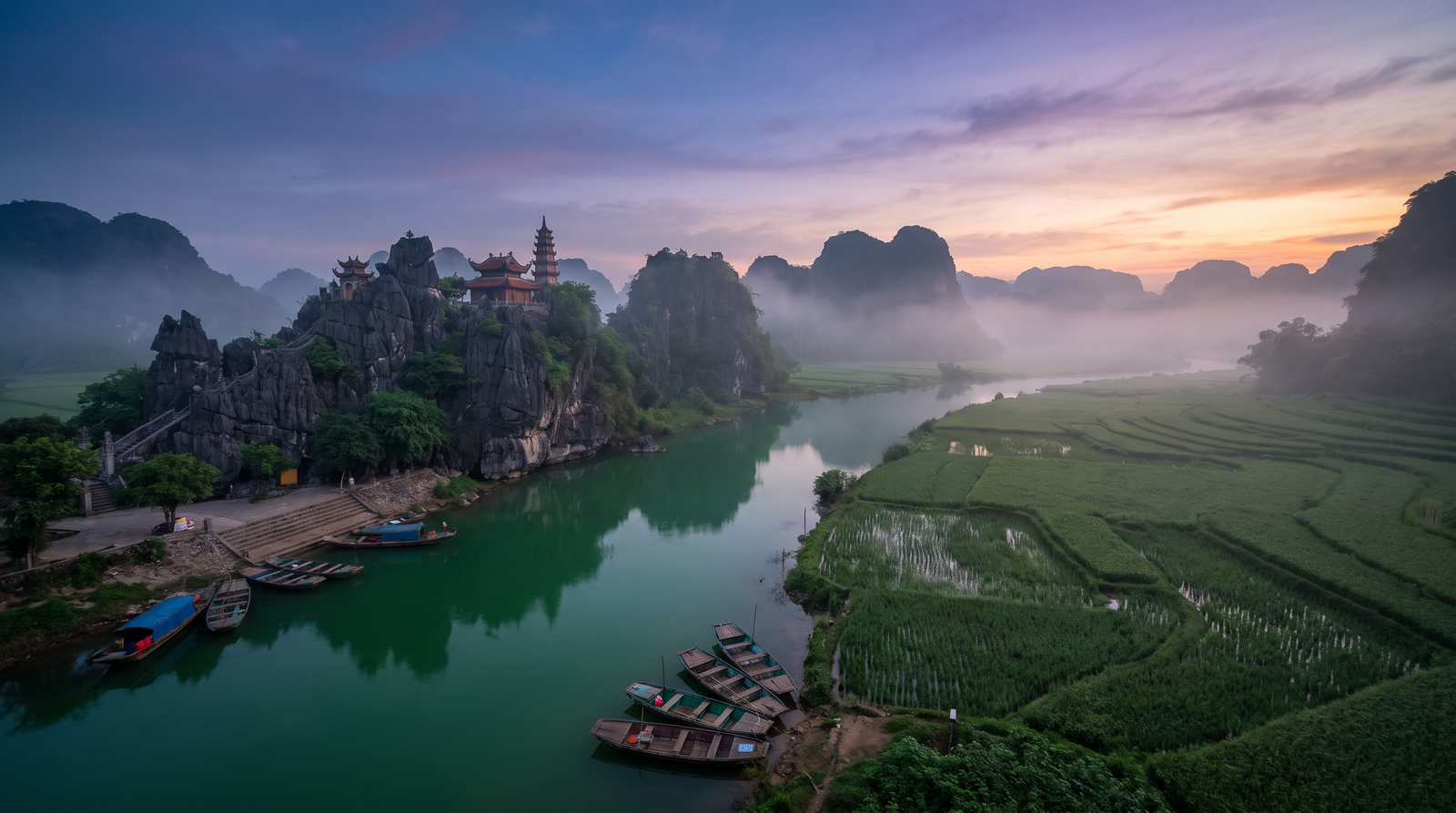 Atardecer en Asia 20 Países Plus, conectado con datos móviles sin roaming