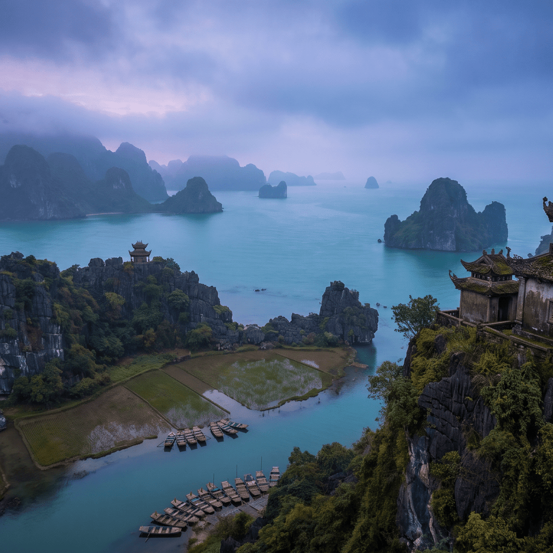 Atardecer en Asia 7 Países, conectado con datos móviles sin roaming