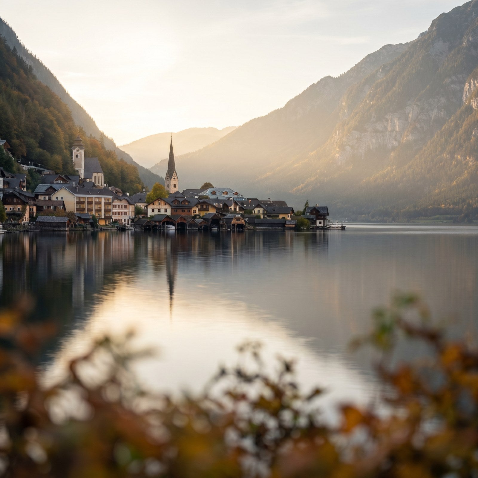 Atardecer en Austria, conectado con datos móviles sin roaming