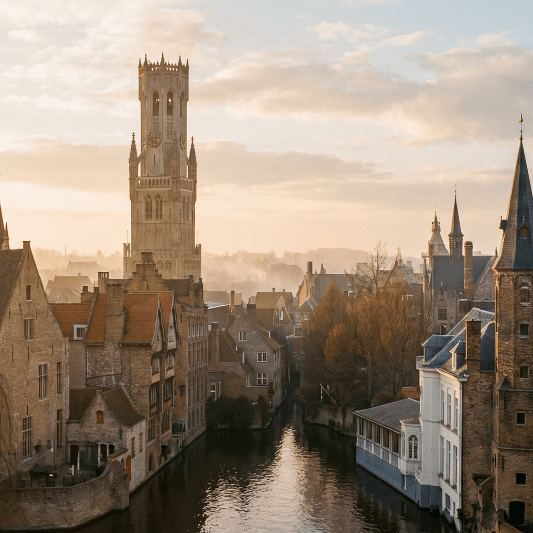 Paisaje de Bélgica con cobertura 4G/5G de la eSIM de PuraSIM