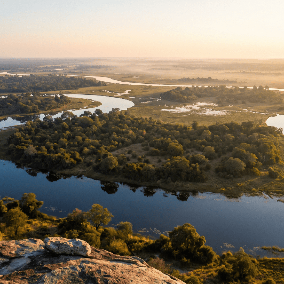 Paisaje de Botsuana con cobertura 4G/5G de la eSIM de PuraSIM