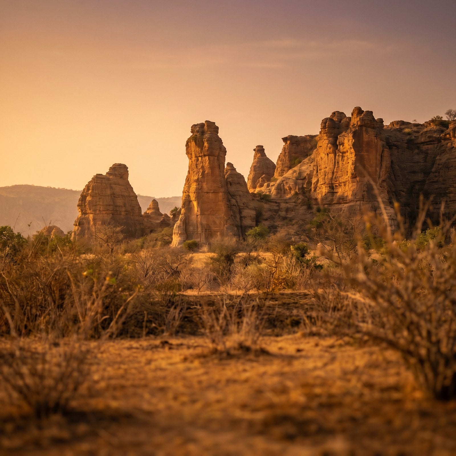 Atardecer en Burkina Faso, conectado con datos móviles sin roaming