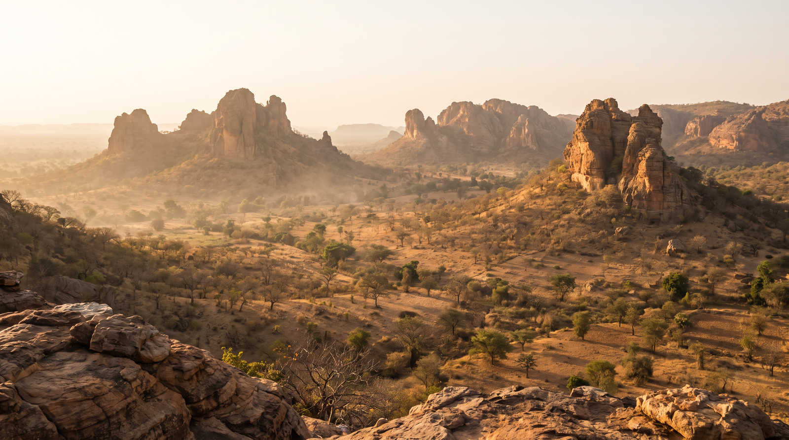 Paisaje de Burkina Faso con cobertura 4G/5G de la eSIM de PuraSIM