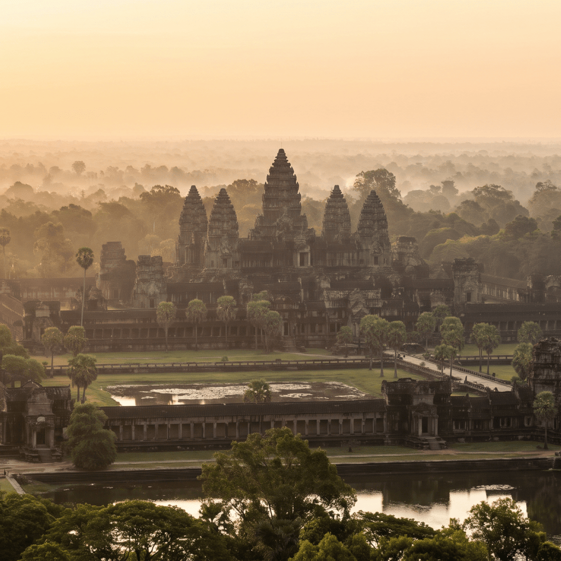 Paisaje de Camboya con cobertura 4G/5G de la eSIM de PuraSIM