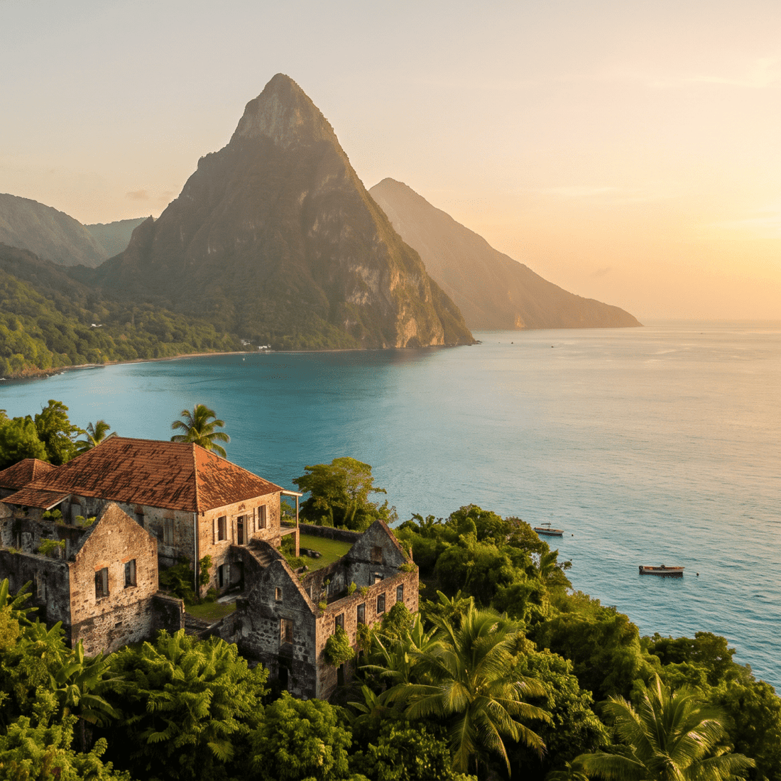 Paisaje de Caribe con cobertura 4G/5G de la eSIM de PuraSIM