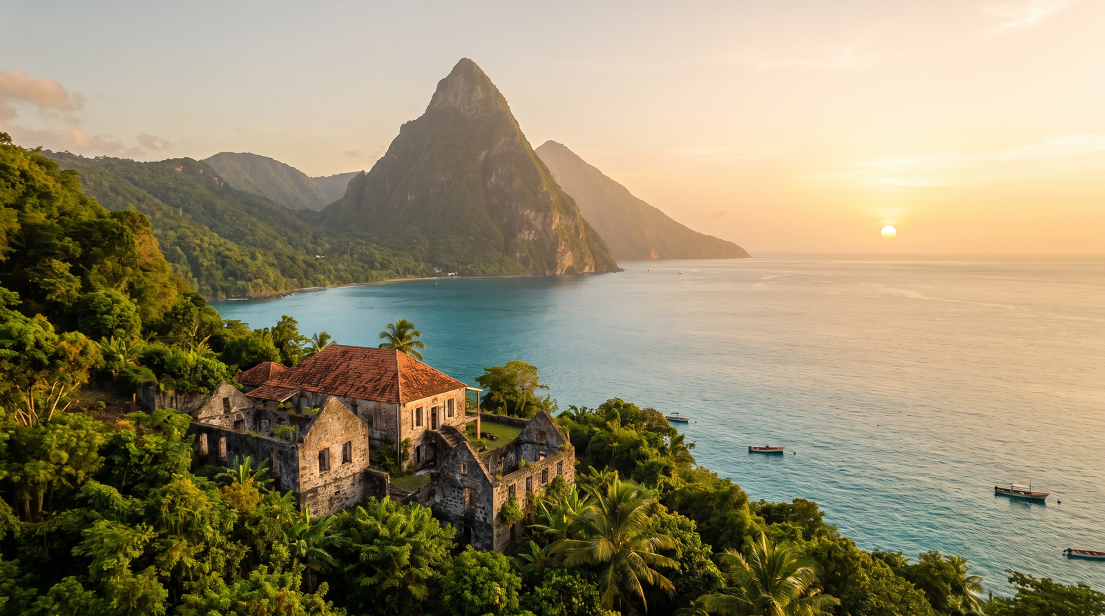 Paisaje de Caribe con cobertura 4G/5G de la eSIM de PuraSIM
