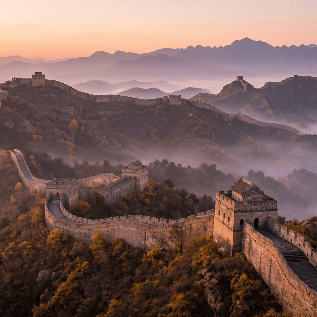 Paisaje de China con cobertura 4G/5G de la eSIM de PuraSIM