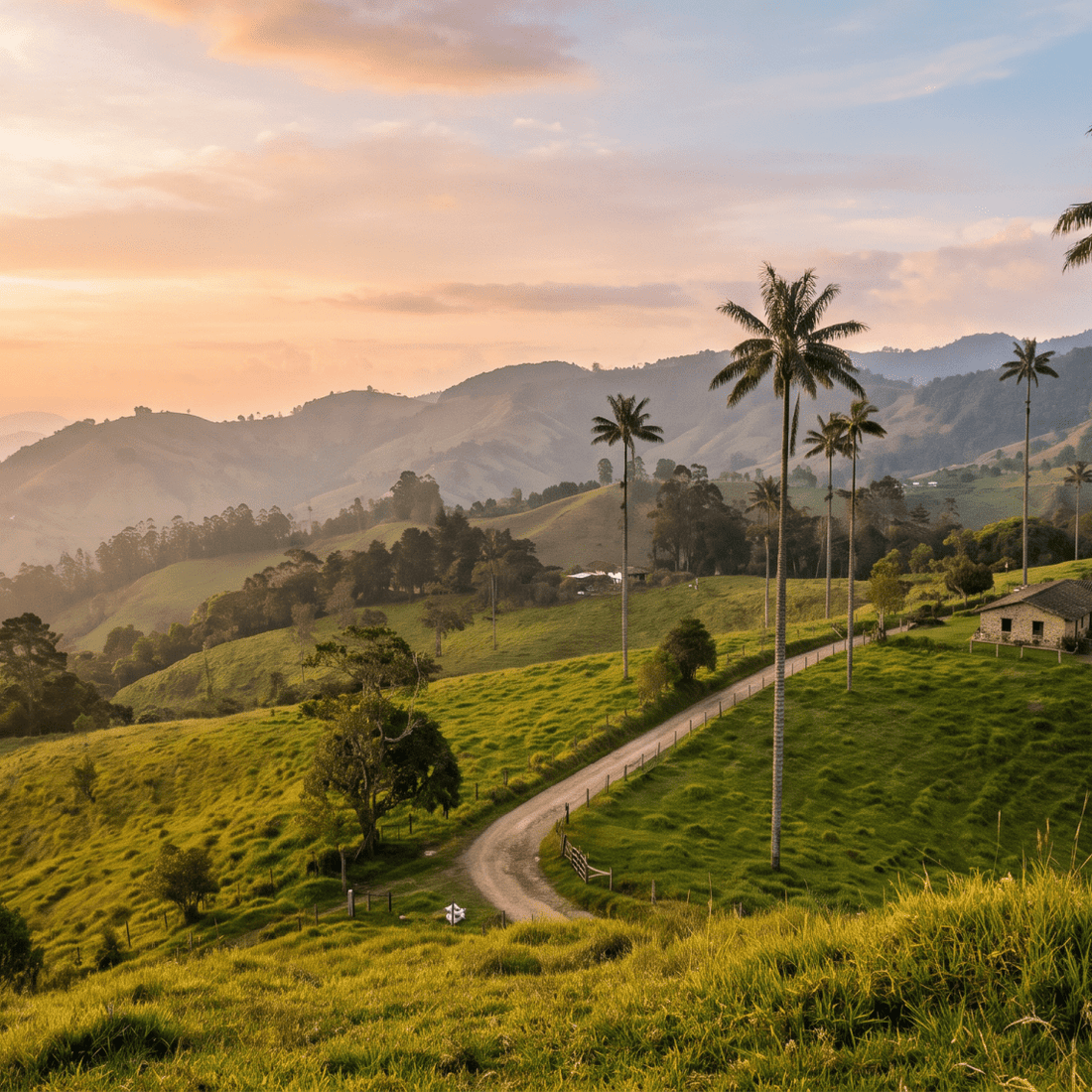 Paisaje de Colombia con cobertura 4G/5G de la eSIM de PuraSIM
