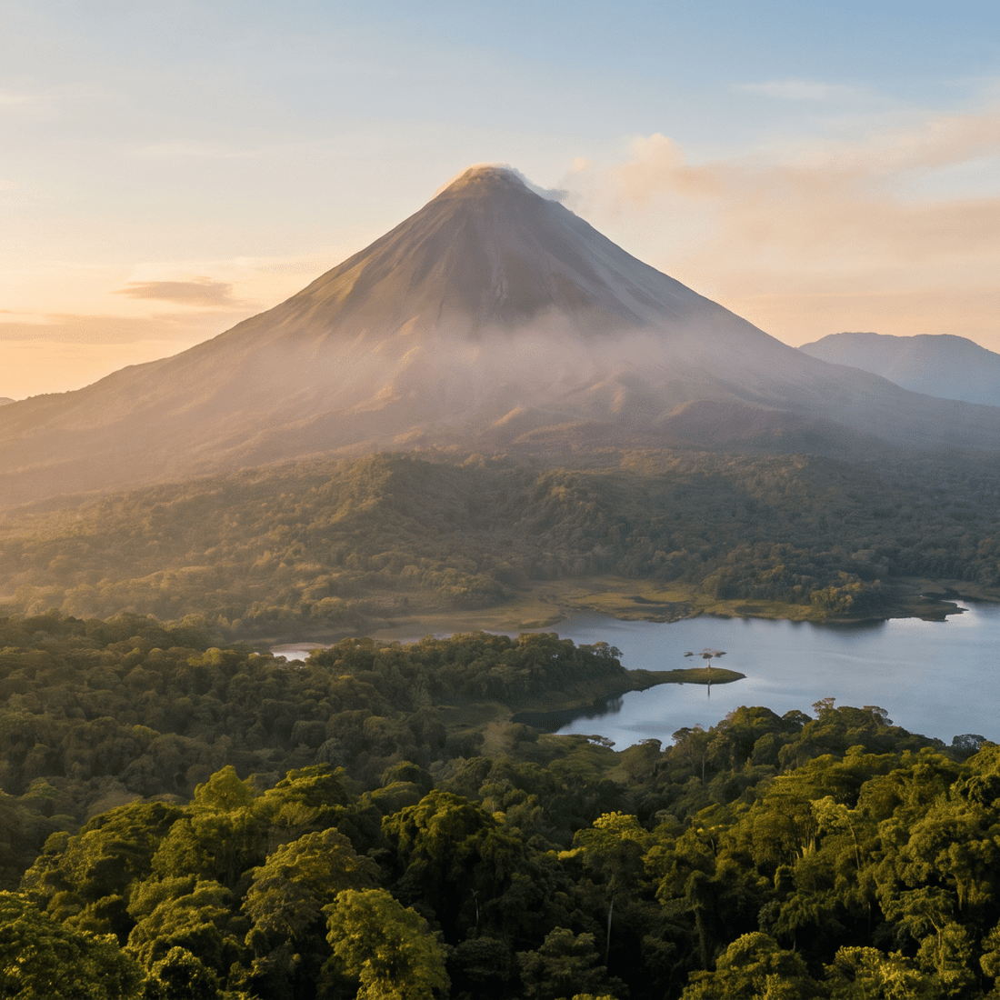 Paisaje de Costa Rica con cobertura 4G/5G de la eSIM de PuraSIM