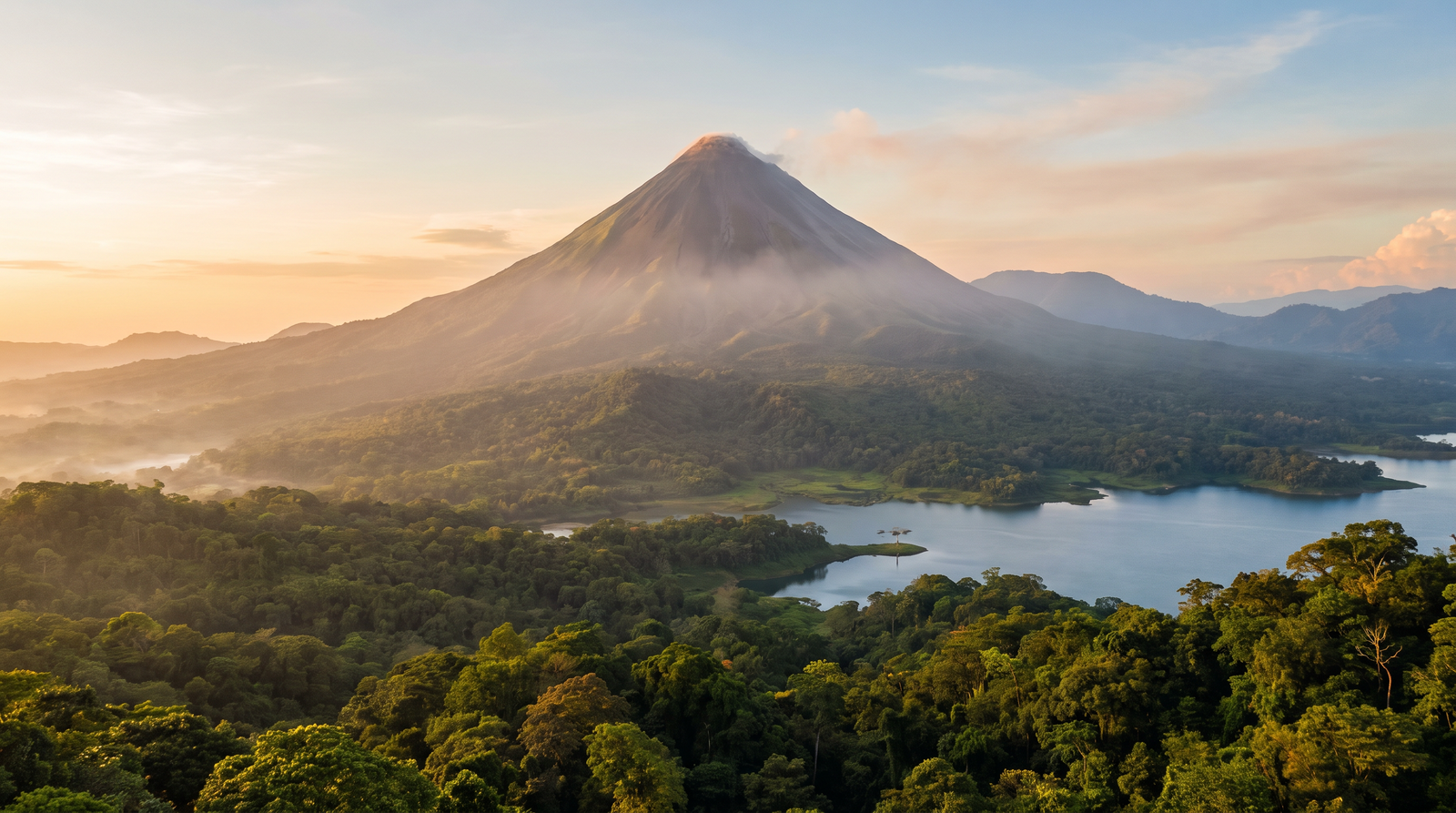 Paisaje de Costa Rica con cobertura 4G/5G de la eSIM de PuraSIM