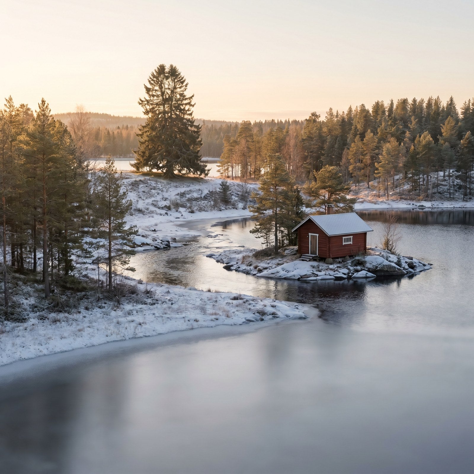 Atardecer en Finlandia, conectado con datos móviles sin roaming
