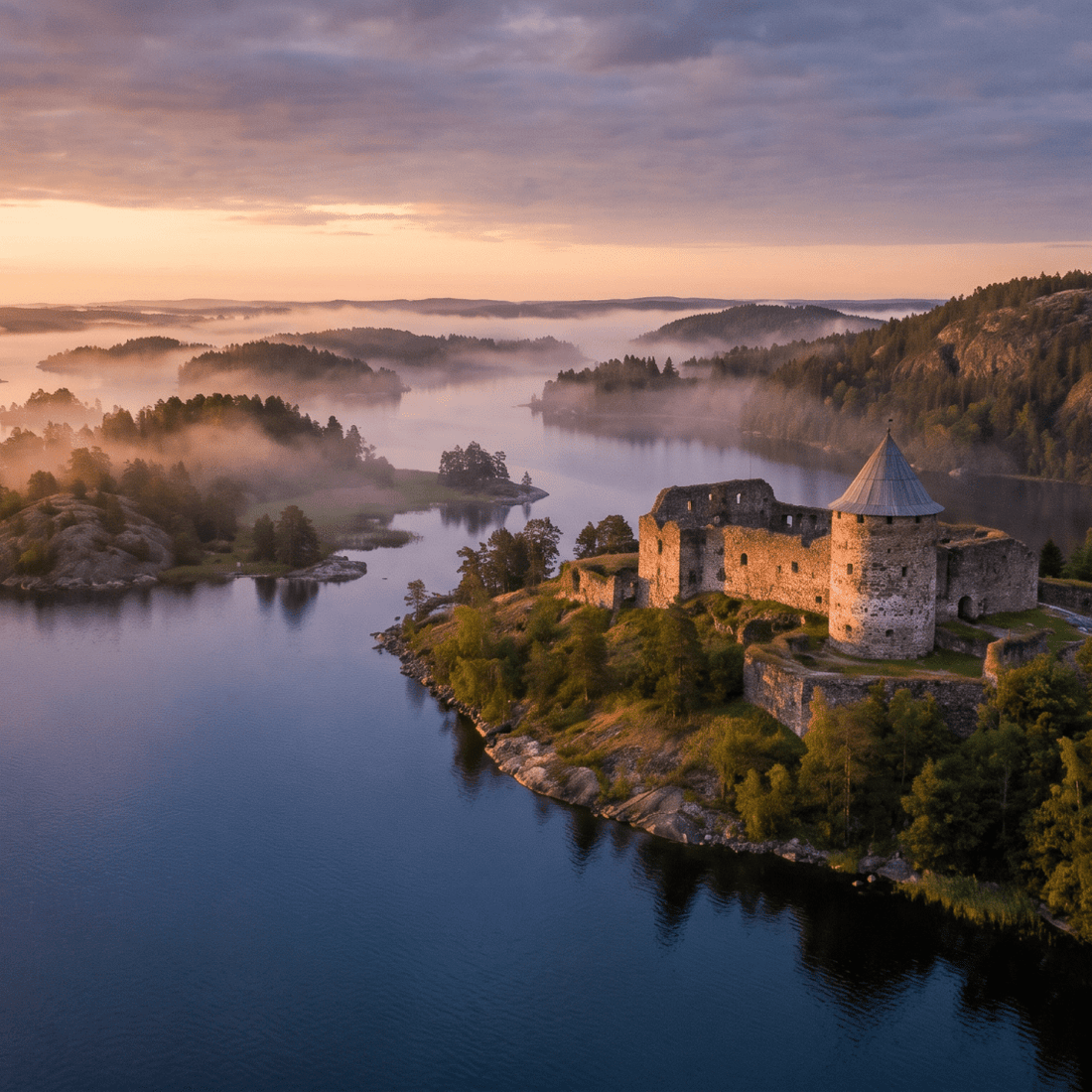 Paisaje de Finlandia con cobertura 4G/5G de la eSIM de PuraSIM