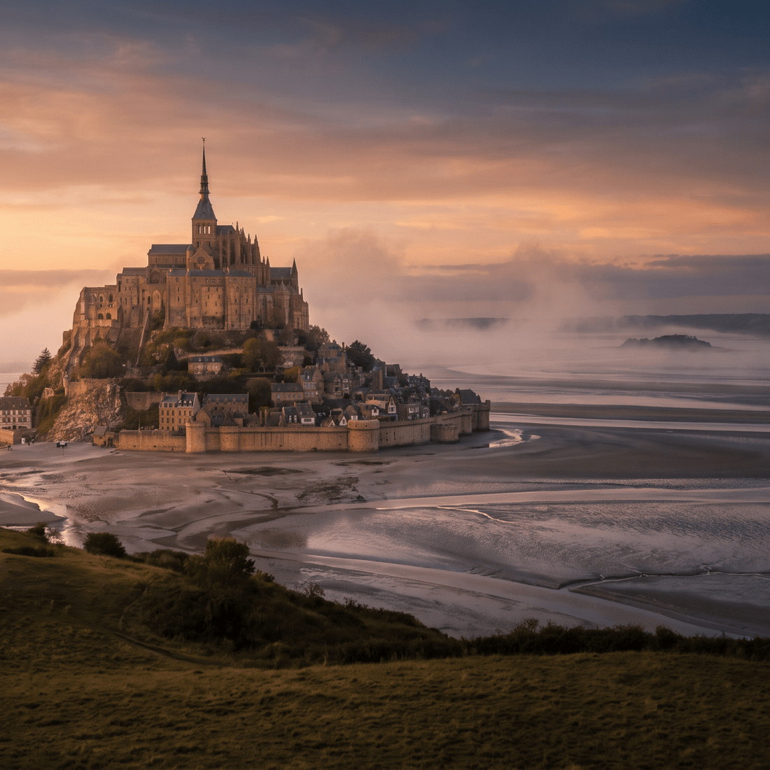 Paisaje de Francia con cobertura 4G/5G de la eSIM de PuraSIM