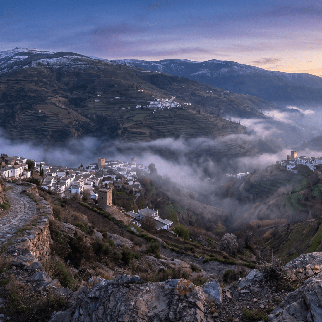Atardecer en Granada, conectado con datos móviles sin roaming
