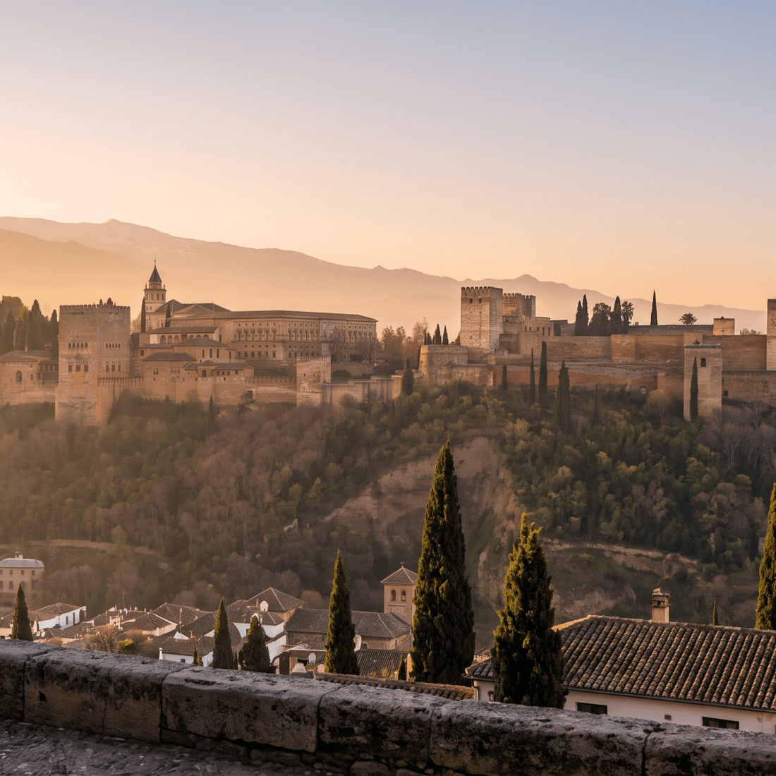 Paisaje de Granada con cobertura 4G/5G de la eSIM de PuraSIM