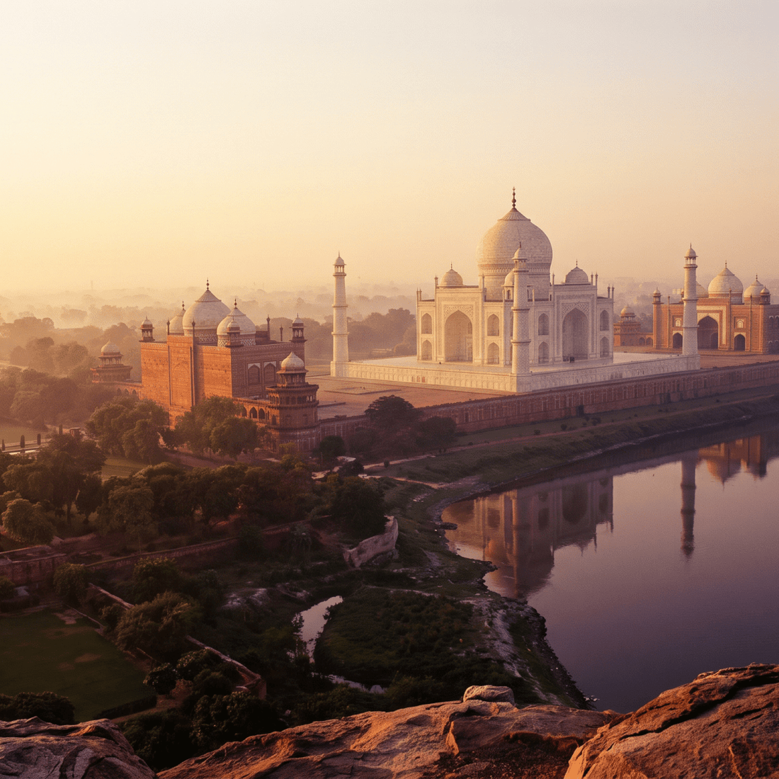 Paisaje de India con cobertura 4G/5G de la eSIM de PuraSIM
