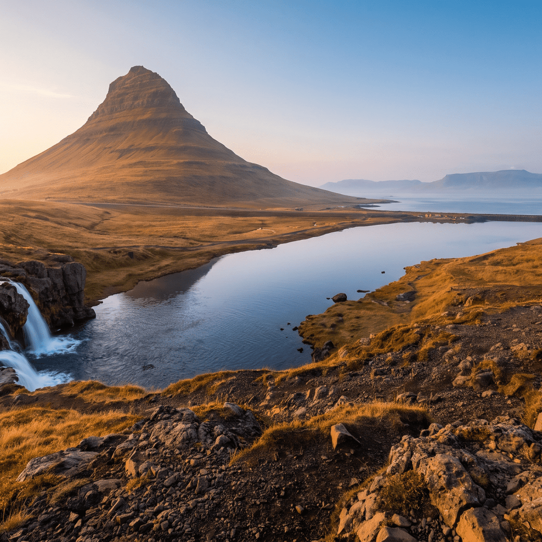 Paisaje de Islandia con cobertura 4G/5G de la eSIM de PuraSIM