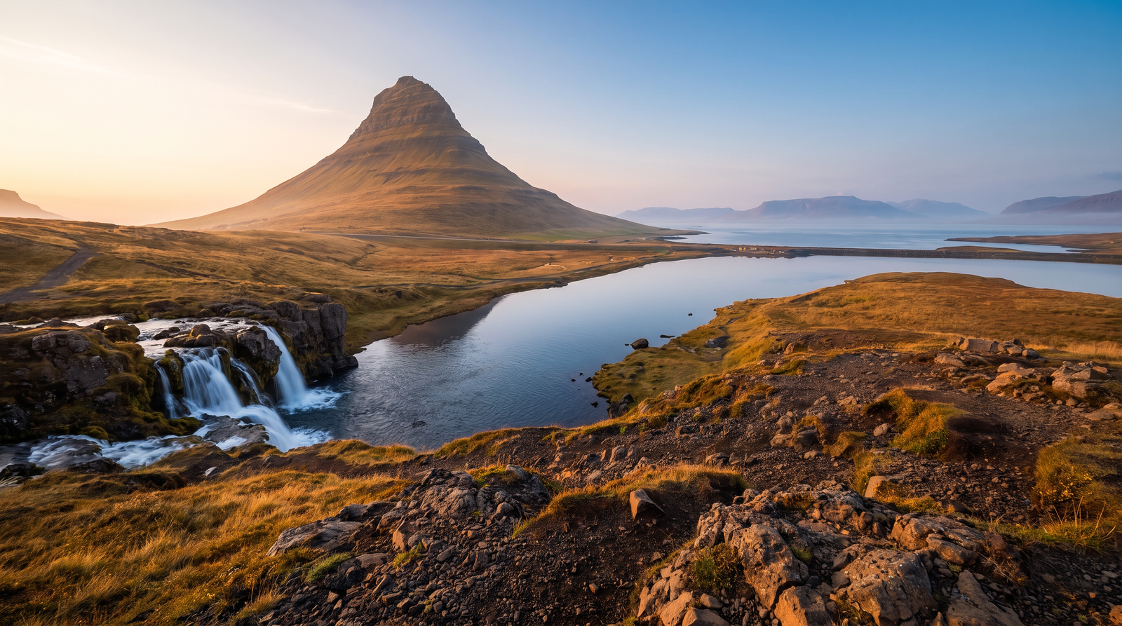 Paisaje de Islandia con cobertura 4G/5G de la eSIM de PuraSIM