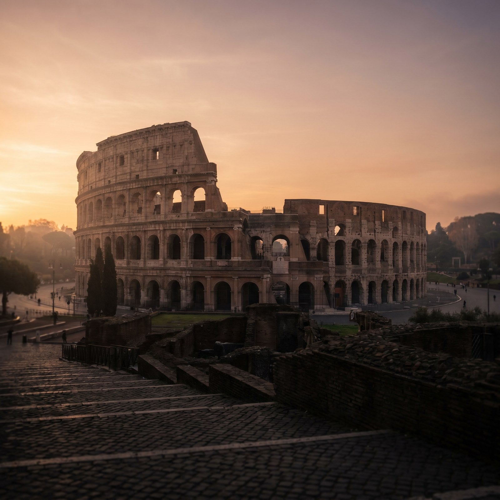 Atardecer en Italia, conectado con datos móviles sin roaming