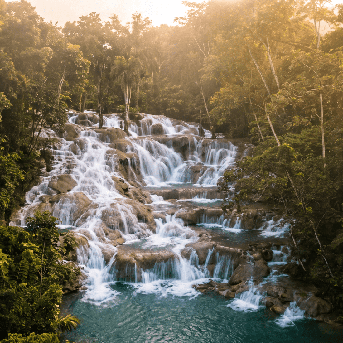 Paisaje de Jamaica con cobertura 4G/5G de la eSIM de PuraSIM