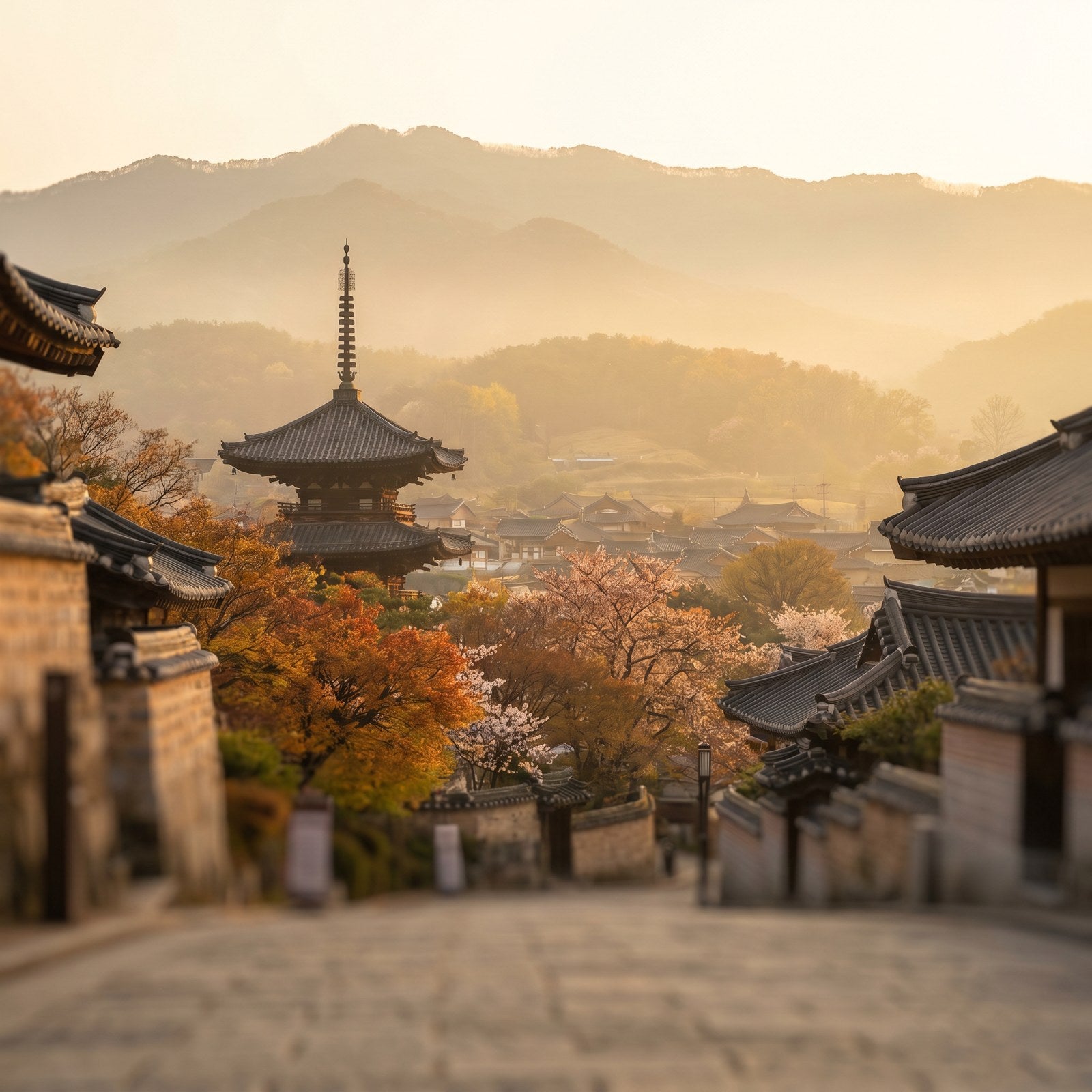 Atardecer en Japón y Corea del Sur, conectado con datos móviles sin roaming