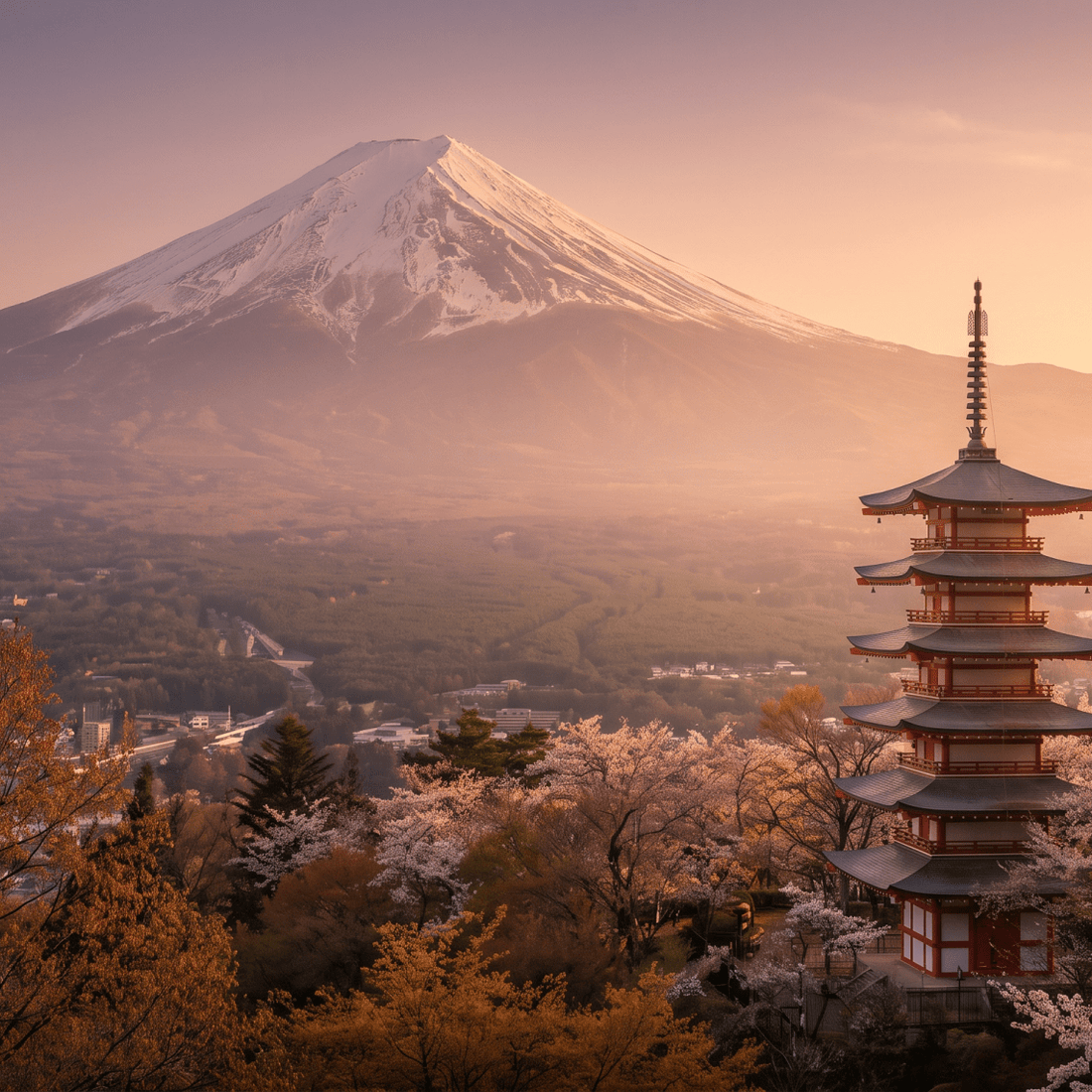 Paisaje de Japón con cobertura 4G/5G de la eSIM de PuraSIM