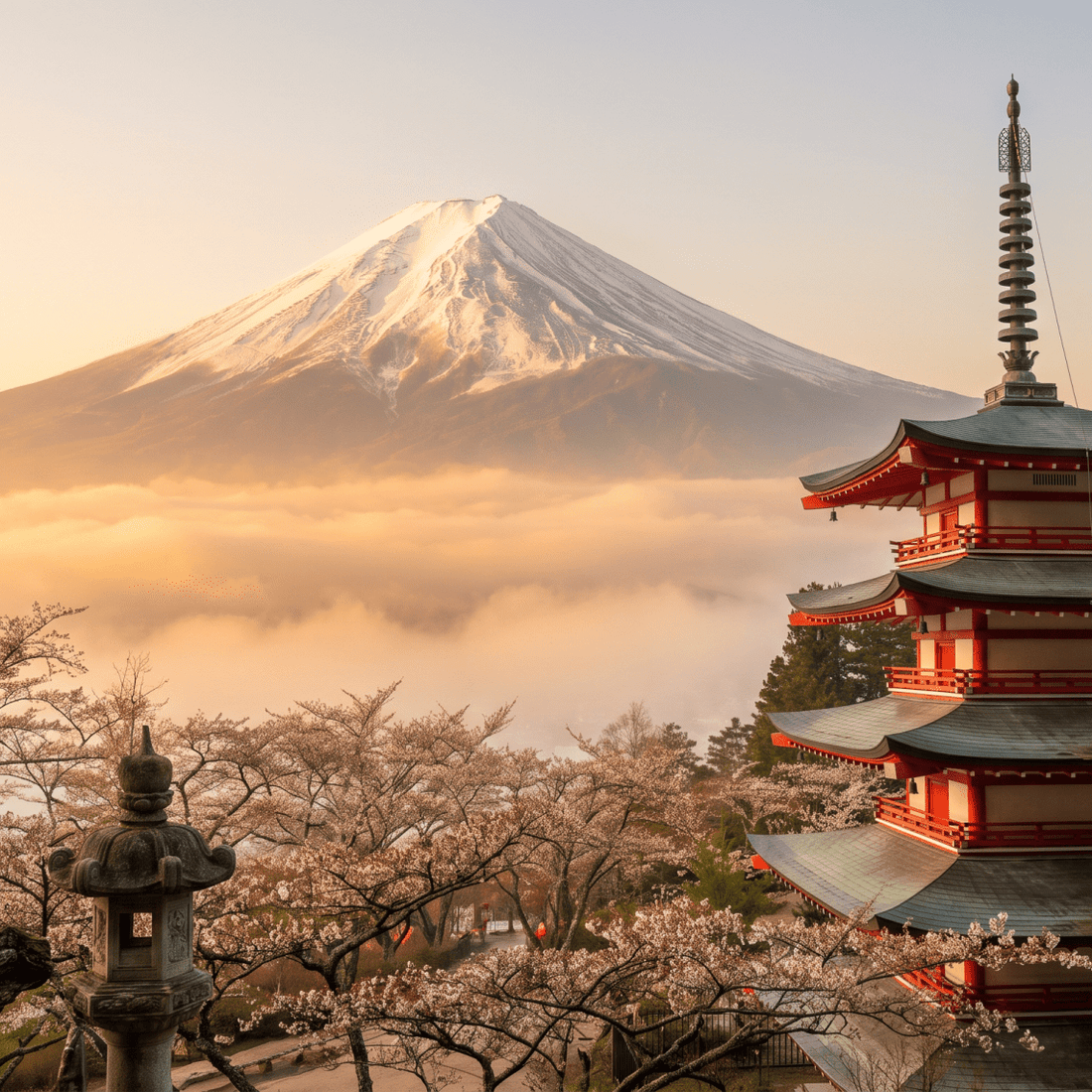 Paisaje de Japón con cobertura 4G/5G de la eSIM de PuraSIM