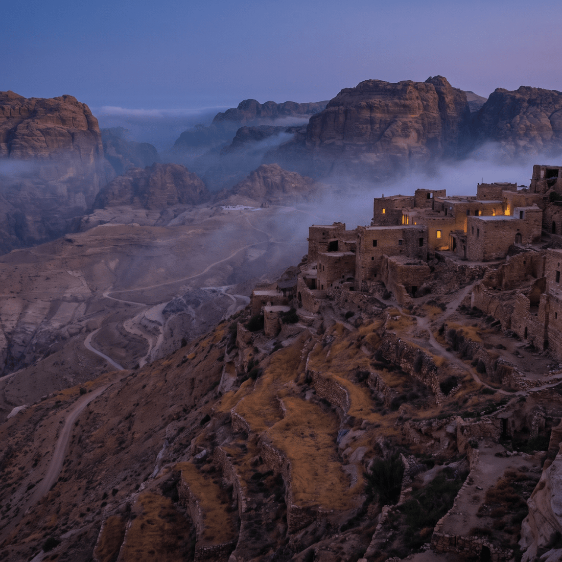 Atardecer en Jordania, conectado con datos móviles sin roaming