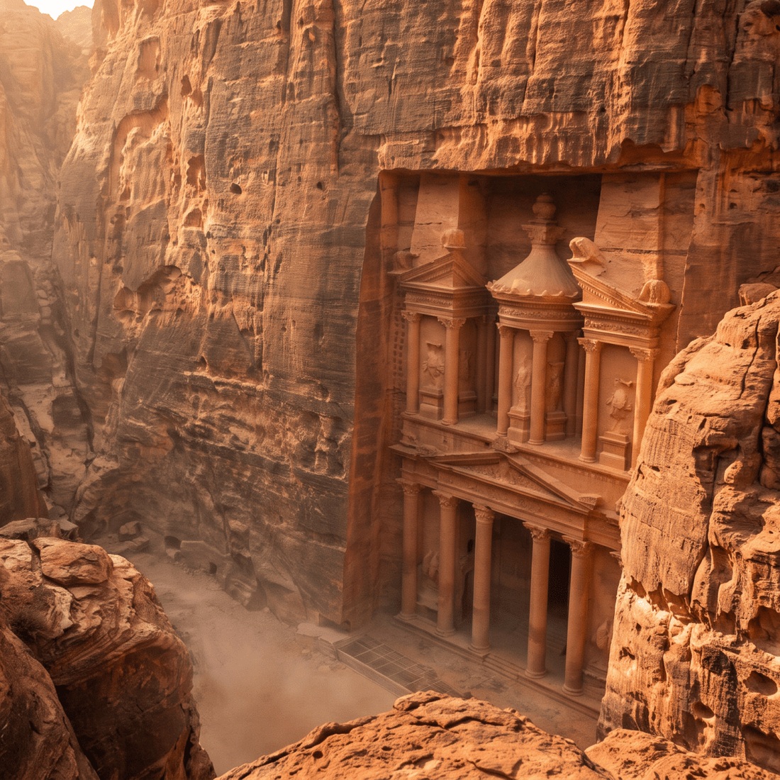 Paisaje de Jordania con cobertura 4G/5G de la eSIM de PuraSIM