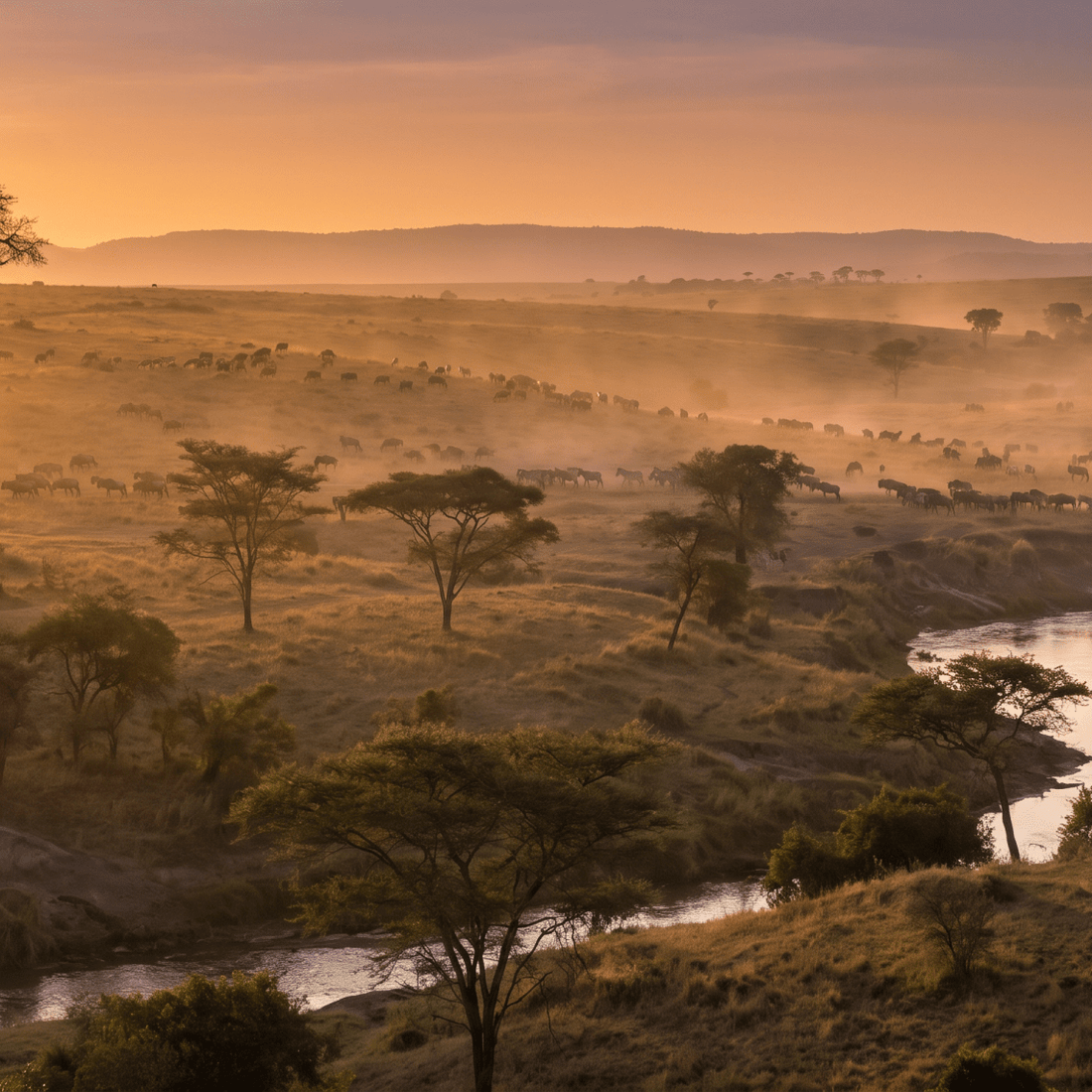 Paisaje de Kenia con cobertura 4G/5G de la eSIM de PuraSIM