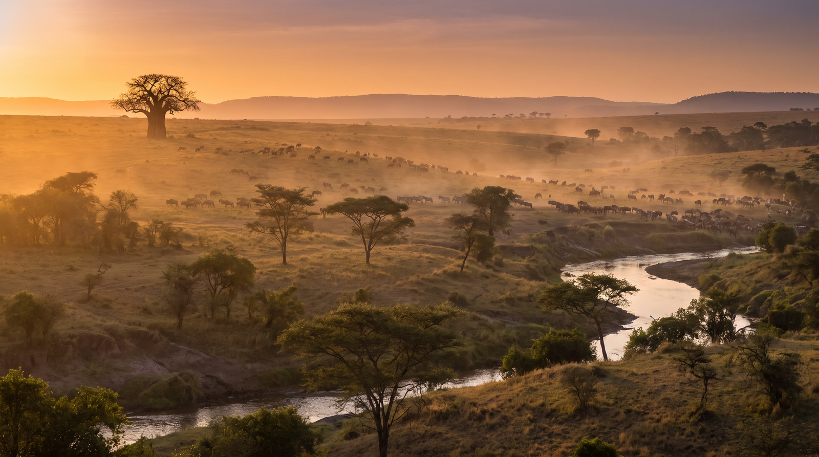 Paisaje de Kenia con cobertura 4G/5G de la eSIM de PuraSIM