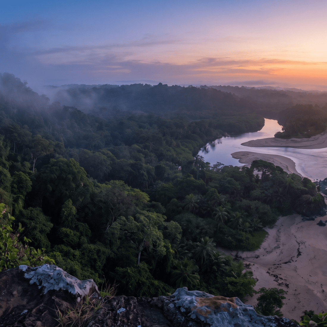Atardecer en Liberia, conectado con datos móviles sin roaming