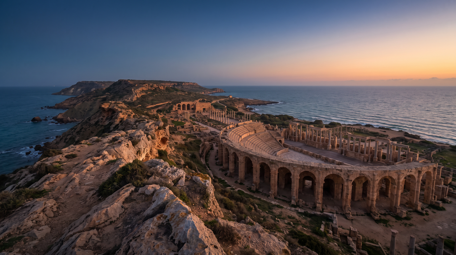 Atardecer en Libia, conectado con datos móviles sin roaming
