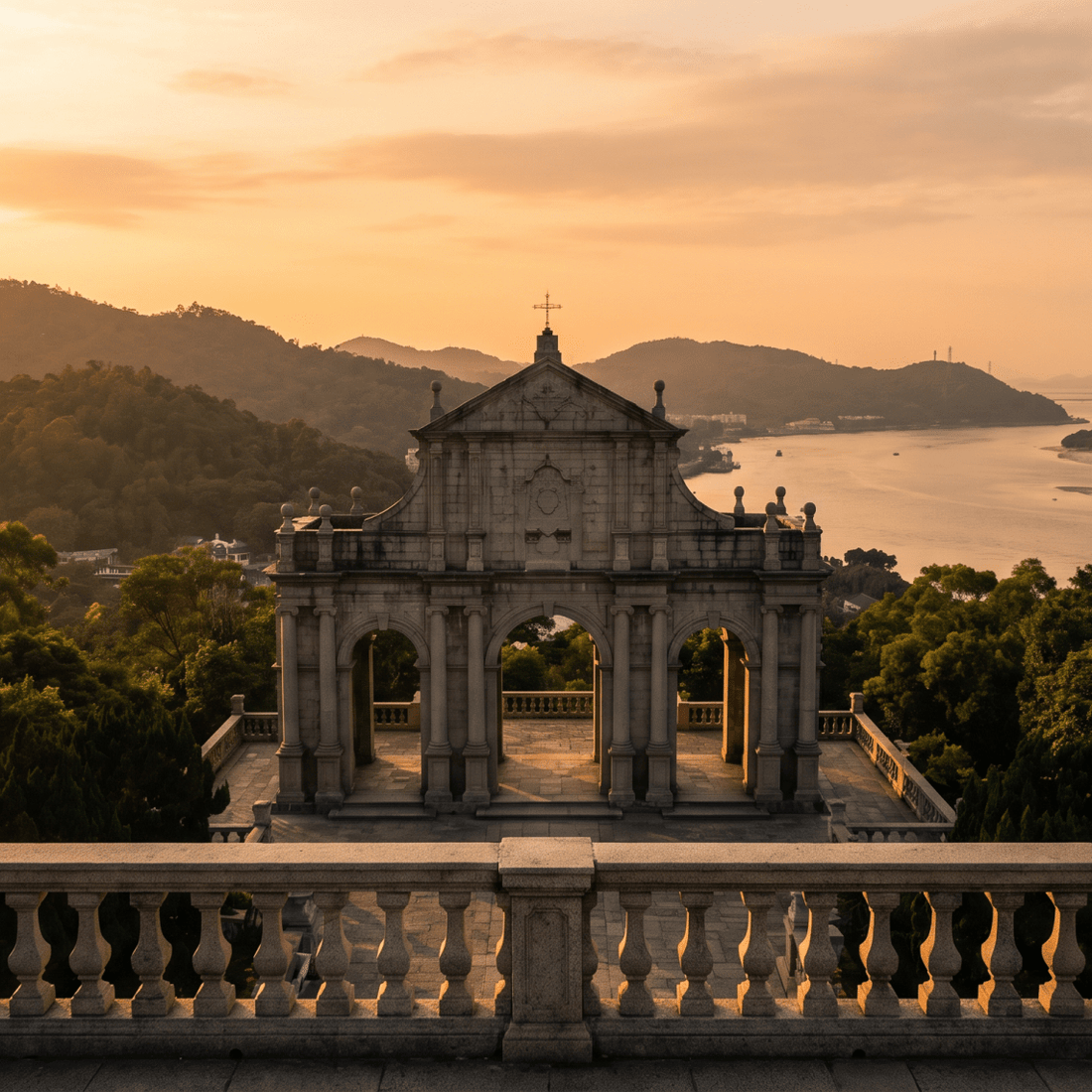 Paisaje de Macao con cobertura 4G/5G de la eSIM de PuraSIM