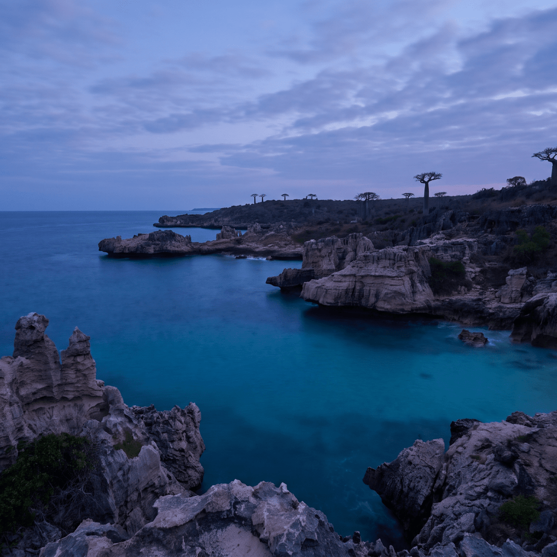 Atardecer en Madagascar, conectado con datos móviles sin roaming