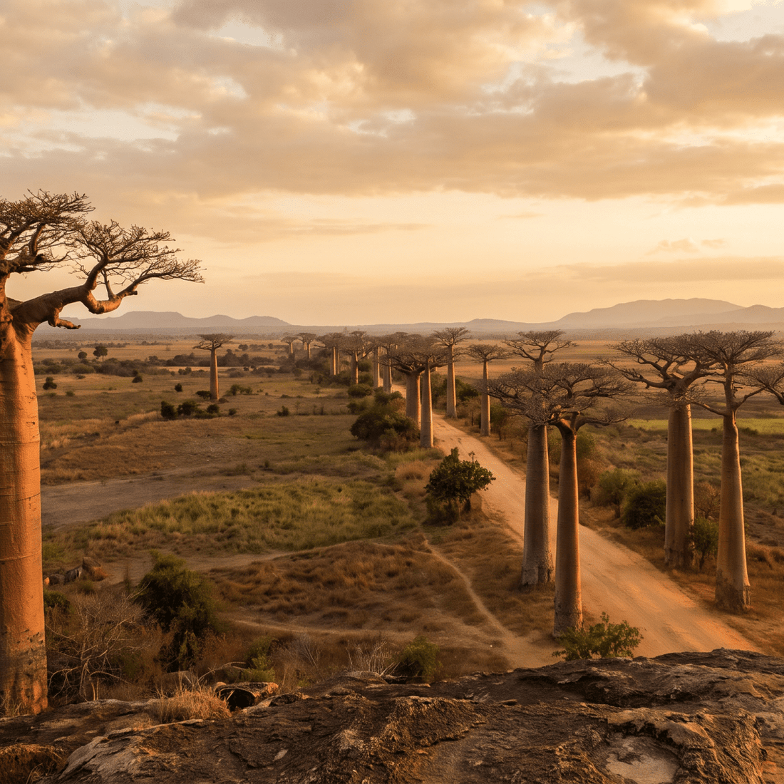 Paisaje de Madagascar con cobertura 4G/5G de la eSIM de PuraSIM