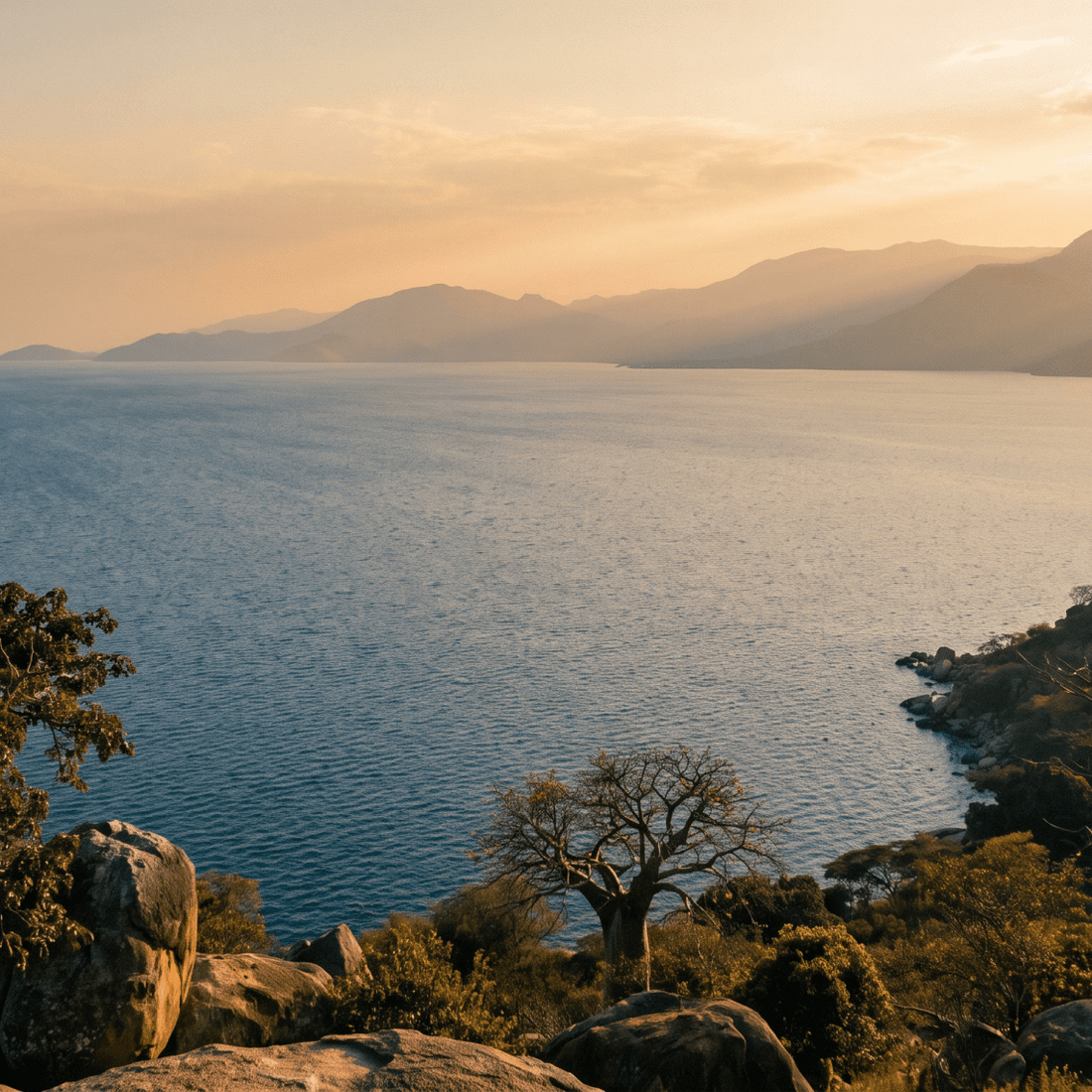 Paisaje de Malaui con cobertura 4G/5G de la eSIM de PuraSIM