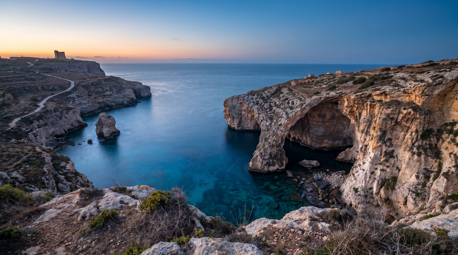Atardecer en Malta, conectado con datos móviles sin roaming