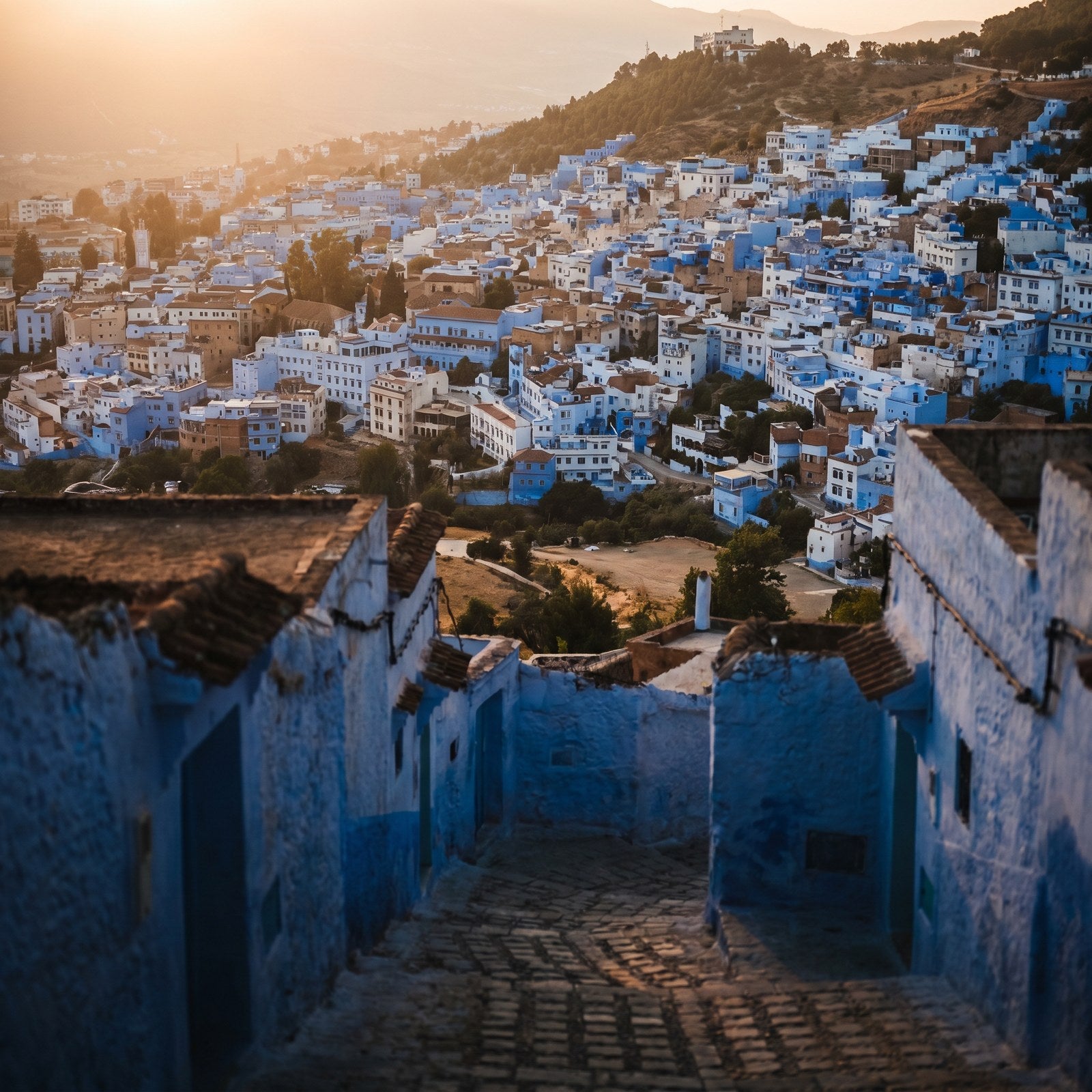 Atardecer en Marruecos, conectado con datos móviles sin roaming