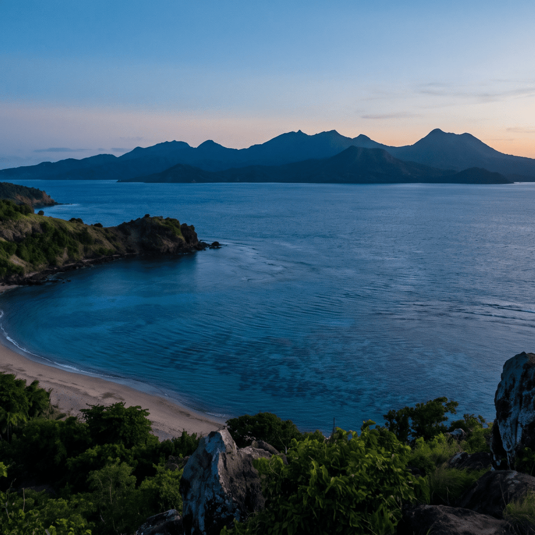 Atardecer en Mayotte, conectado con datos móviles sin roaming